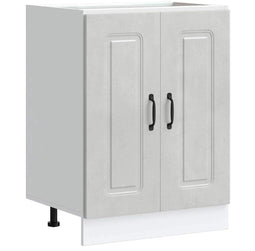 vidaXL - Spoelbakonderkast - Kalmar - 60x46x81,5 - cm - bewerkt - hout - betongrijs