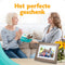 Pora&Co - Digitale fotolijst - WiFi - 8 inch HD IPS Display Donker Bruin/Wit