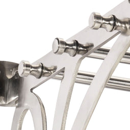 vidaXL - Bagagerek - met - kleerhangers - en - spiegel - wandmontage - aluminium