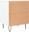 vidaXL - Nachtkastje - 40x35x50 - cm - bewerkt - hout - wit