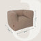 Jollein Kinderfauteuil Teddy - 1 t/m 4 jaar - 46x36x40cm - Warm Sand