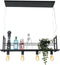 Mexlite Buckley 2983ZW - Hanglamp - Industrieel design 100 cm breed hoogte instelbaar 60-140 cm - Zwart