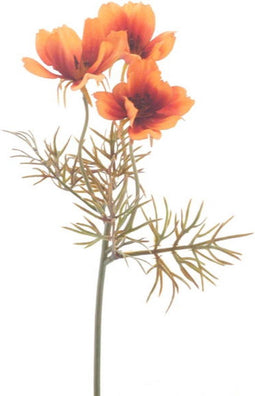 Kunstbloem cosmos orange, 28 cm