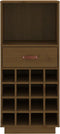 vidaXL - Wijnkast - 45x34x100 - cm - massief - grenenhout - honingbruin