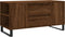 vidaXL - Salontafel - 102x44,5x50 - cm - bewerkt - hout - bruin - eikenkleur
