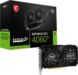 MSI GeForce RTX 4060 Ti - Videokaart - 16GB GDDR6 - Zwart