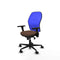 Piqueras y Crespo 3D036N0 - Bureaustoel - Verstelbare hoogte met armleuning - Blauw Donkerbruin