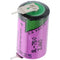 Tadiran SL750/PR - Lithium batterij 3.6V 1/2 AA - 950mAh met print soldeerlug