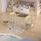 Milou Kinderzitgroep - Tafel met 2 stoelen - Opbergruimte - Naturel
