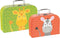 Goki Kinder Koffer Set Giraffe en Zebra, 2st.