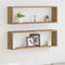 vidaXL - Wandplanken - 2 - st - Artisan - Eiken - 80x15x26 - cm - Bewerkt - Hout