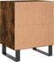 vidaXL - Nachtkastje - 40x30x50 - cm - bewerkt - hout - gerookt - eikenkleurig