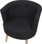ODENZEN - Fauteuil - Zwart - Polyester