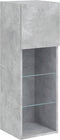 vidaXL - Tv-meubel - met - LED-verlichting - 2 - st - 30,5x30x90 - cm - betongrijs