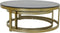 Light & Living - Salontafel MILAGRO - Ø100.5x36.5cm - Goud - Set van 2