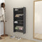 vidaXL - Wandschoenenkasten - 2 - st - 60x18x60 - cm - bewerkt - hout - grijs