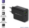 Qoltec Oplader | 45W | 5-20V | 2.25-3A | USB type C PD | USB | Zwart.