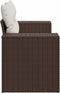 vidaXL - Tuinbank - 2-zits - met - kussens - poly - rattan - bruin