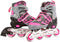 Street Rider - Inline Skates - Aluminium frame 4 wielen - Roze/grijs Mt 29-32