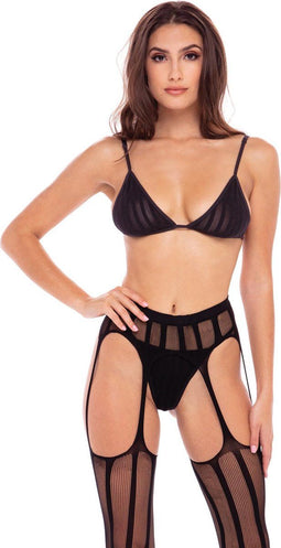 Rene Rofe - Jarretelset met bh en G-string - M/L