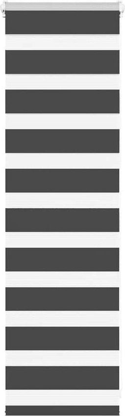 vidaXL - Zebra - rolgordijn - 45x100 - cm - stofbreedte - 40,9 - cm - zwart