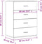vidaXL - Dressoir - 60x39x80 - cm - bewerkt - hout - gerookt - eikenkleurig