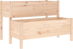 vidaXL - Plantenbak - 110x84x75 - cm - massief - grenenhout
