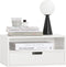 SoBuy NKD03-W - Zwevend Nachtkastje - Met Lade en Open Plank - Wit 45x25x22cm