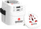 Skross - World Travel Adapter with Ground Plugs (no Swiss & Italy) + 1 USB + 1 Type C Slot + World Top Input