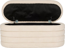 Housecraft Living Zuma bankje Bouclé Wit/ Beige