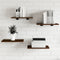 vidaXL - Wandschappen - 4 - st - 40x30x1,5 - cm - bewerkt - hout - bruin - eikenkleur