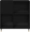 vidaXL - Recordkast - Zwart - Eiken - 84,5x38x89 - cm - Gelaagd - Hout