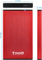 TooQ TQE-2527R - Externe Behuizing - USB 3.0 - Rood