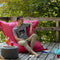 Lumaland XXL zitzak - 140 x 180 cm - 380 liter vulling - Indoor & Outdoor - Roze