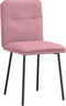 vidaXL - Eetkamerstoelen - 2 - st - fluweel - roze