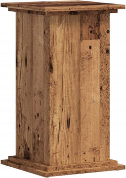 vidaXL - Plantenstandaard - 33x33x60 - cm - bewerkt - hout - oud - houtkleurig