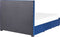 LIEVIN - Tweepersoonsbed - Marineblauw - 160 x 200 cm - Fluweel