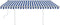 vidaXL - Luifel - handmatig - uittrekbaar - met - LED - 4x3 - m - blauw - en - wit