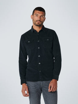 No Excess - Overhemd - Corduroy - Groenachtig Zwart - M