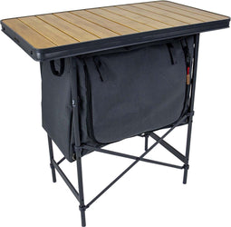 Bo-Camp Maligne - Opbergkast - Opvouwbaar met bamboe blad - Grijs