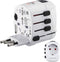 Hama World Travel Pro - Reisstekker - Universele stopcontactadapter voor 150 landen - Wit