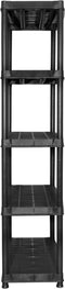 vidaXL - Opbergrek - 5-laags - 366x45,7x185 - cm - kunststof - zwart