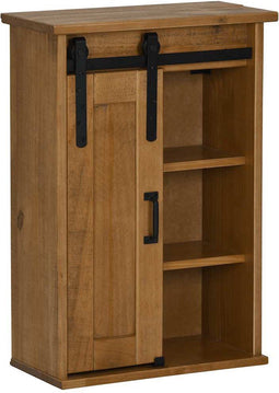 vidaXL - Hangkast - HALDEN - met - schuifdeur - 49x22,5x70 - cm - grenenhout