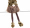 Christmas Kerstversiering Bruin Groen Zand Weefsel 12 X 11 X 40 Cm