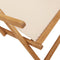 vidaXL - Strandstoel - inklapbaar - massief - eucalyptushout - en - stof - beige