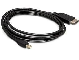 Delock Mini DisplayPort naar DisplayPort - Kabel 3m - Mannelijk naar Mannelijk - Zwart