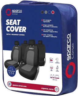 Set hoezen voor zittingen Sparco Sport Zwart/Gris