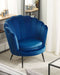 Fauteuil LOVIKKA Fluweel Marineblauw