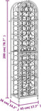 vidaXL - Wijnrek - voor - 73 - flessen - 45x36x200 - cm - smeedijzer - zwart