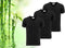 3 zachte bamboe T-shirts - Zwart - Ronde hals - XXL